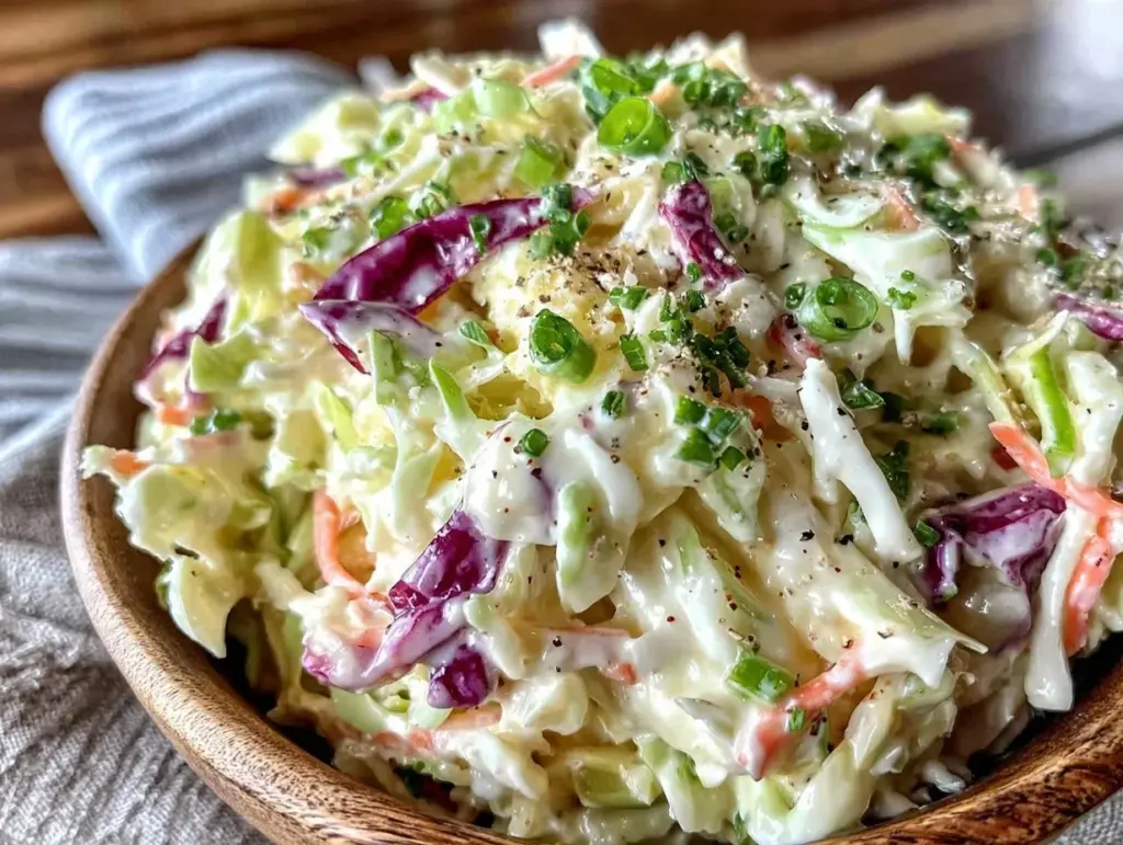 creamy tangy coleslaw - featured image