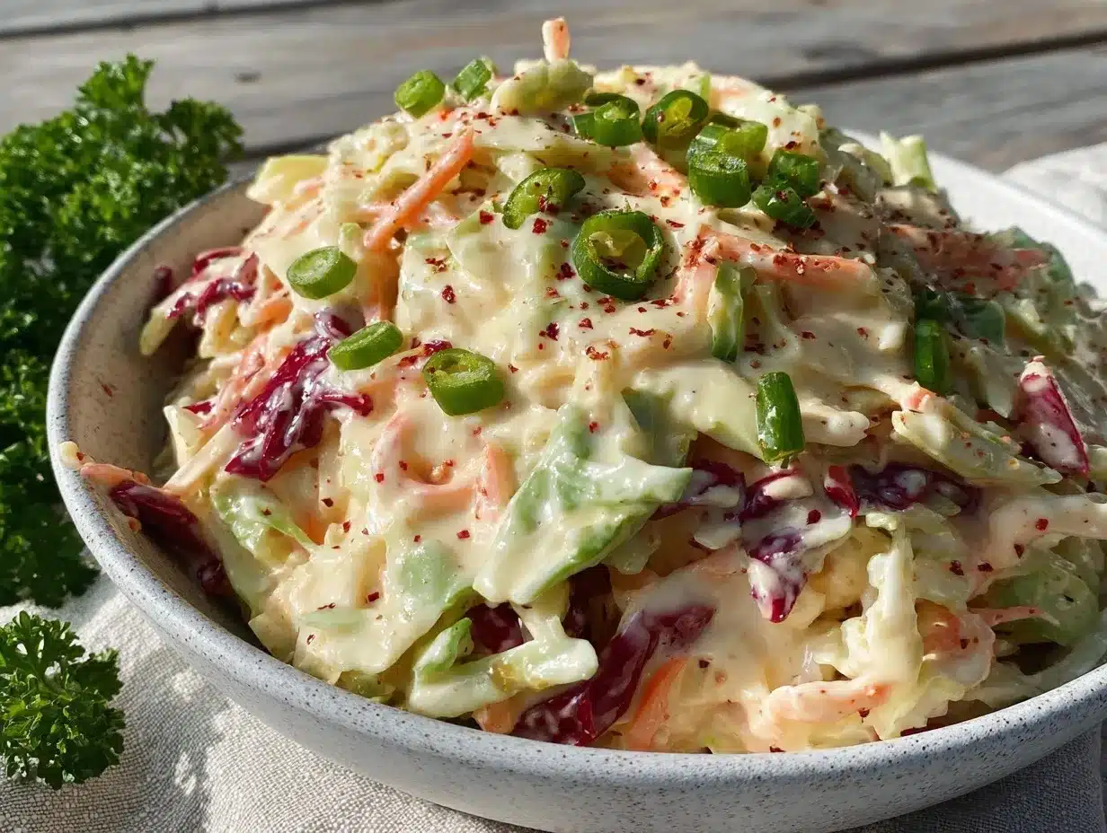 creamy tangy coleslaw preparation steps