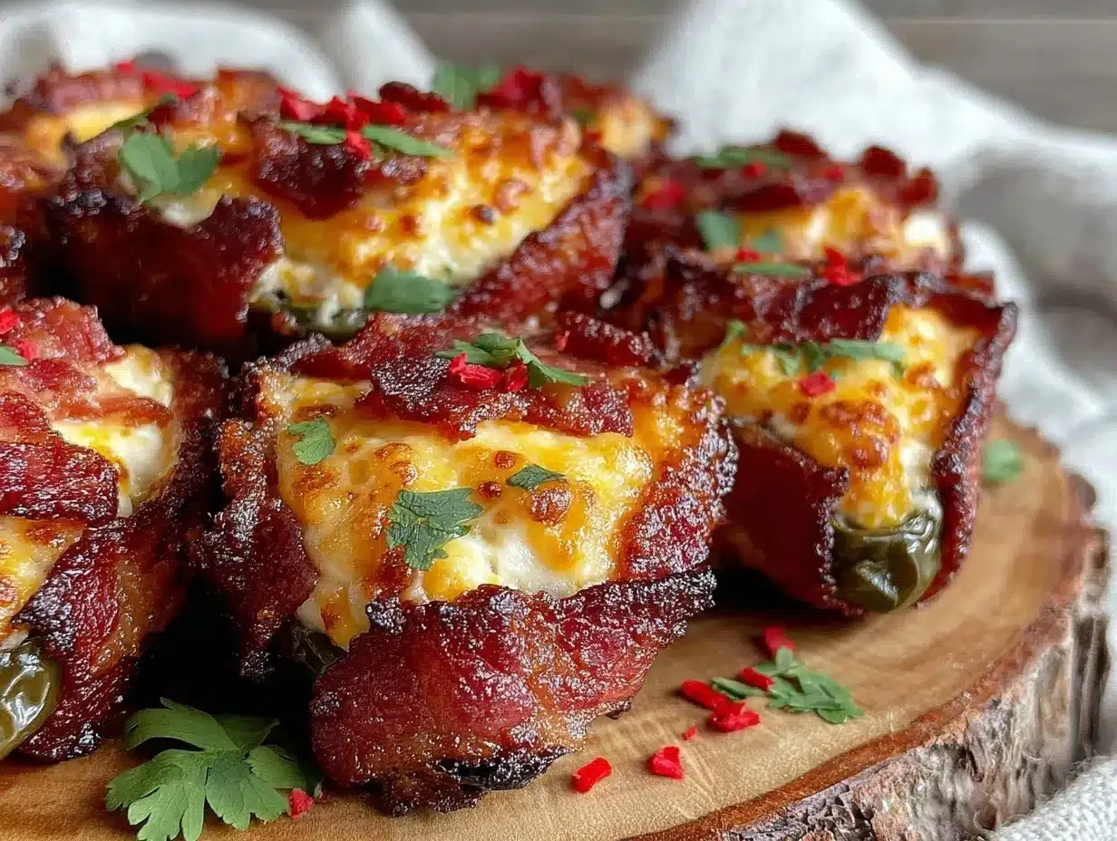 crispy bacon wrapped jalapeño poppers preparation steps