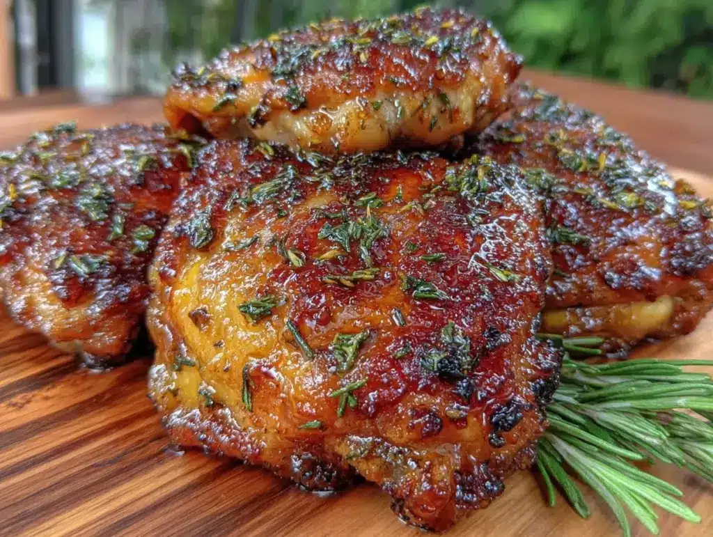 crispy baked chicken thighs - featured image