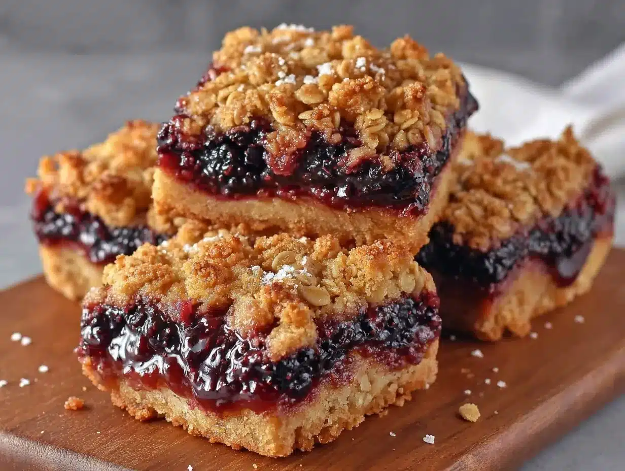 crispy black raspberry crumble bars preparation steps