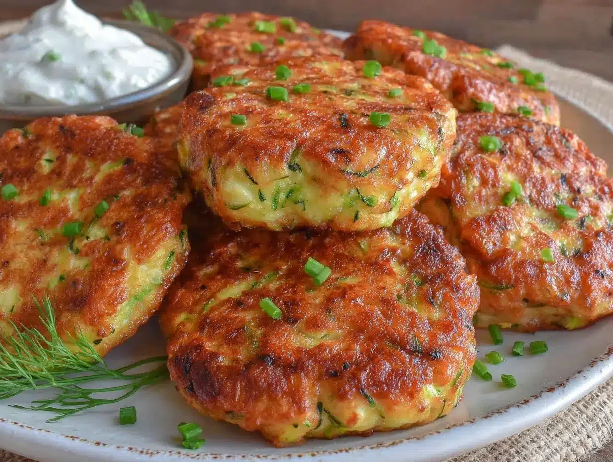 crispy cheesy zucchini fritters preparation steps