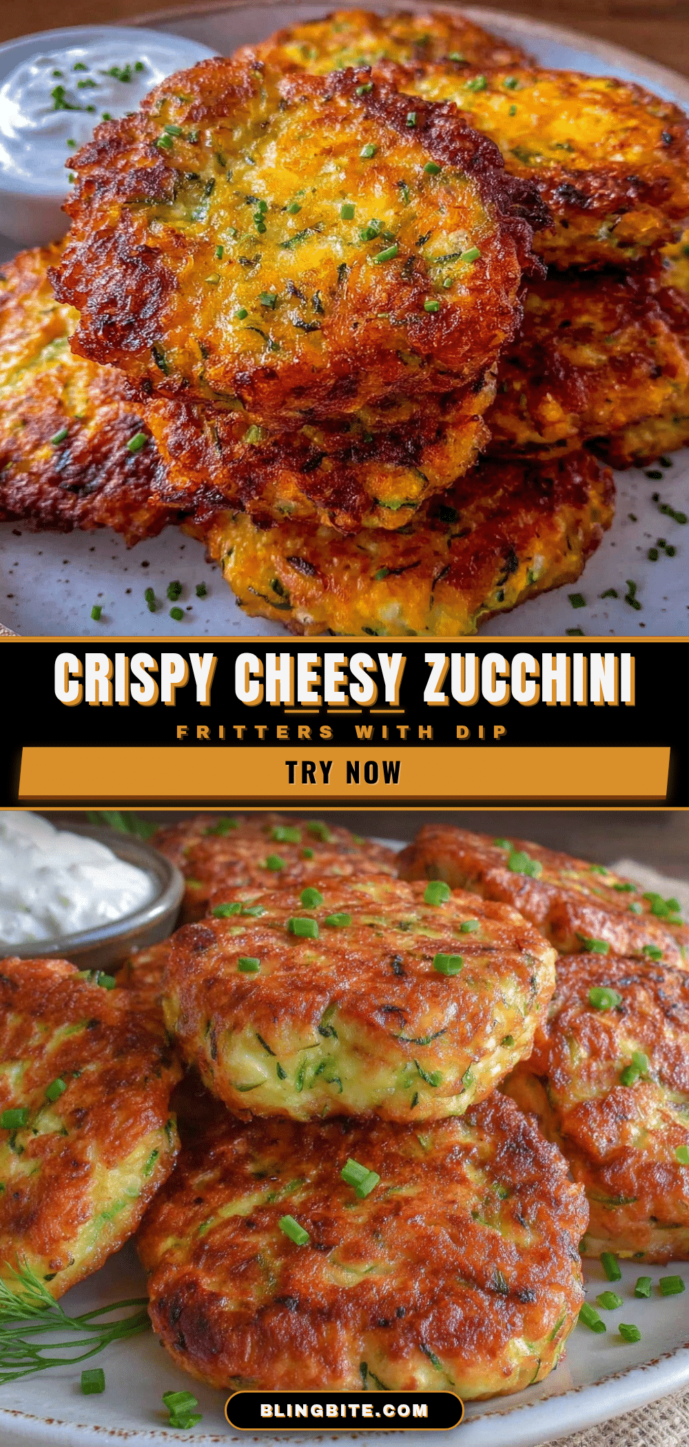 crispy cheesy zucchini fritters recipe