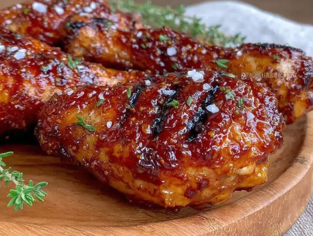 crispy grilled honey mustard chicken drumsticks - featured image
