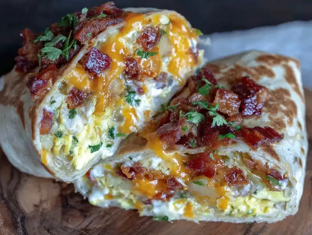 crispy loaded breakfast burrito - featured image