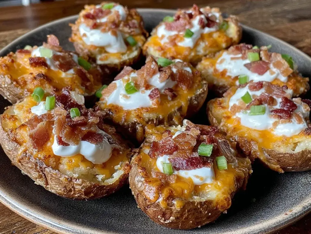 crispy loaded potato skins - featured image