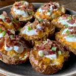 crispy loaded potato skins - featured image