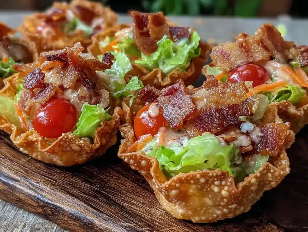 crispy mini BLT cups - featured image