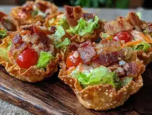 crispy mini BLT cups - featured image