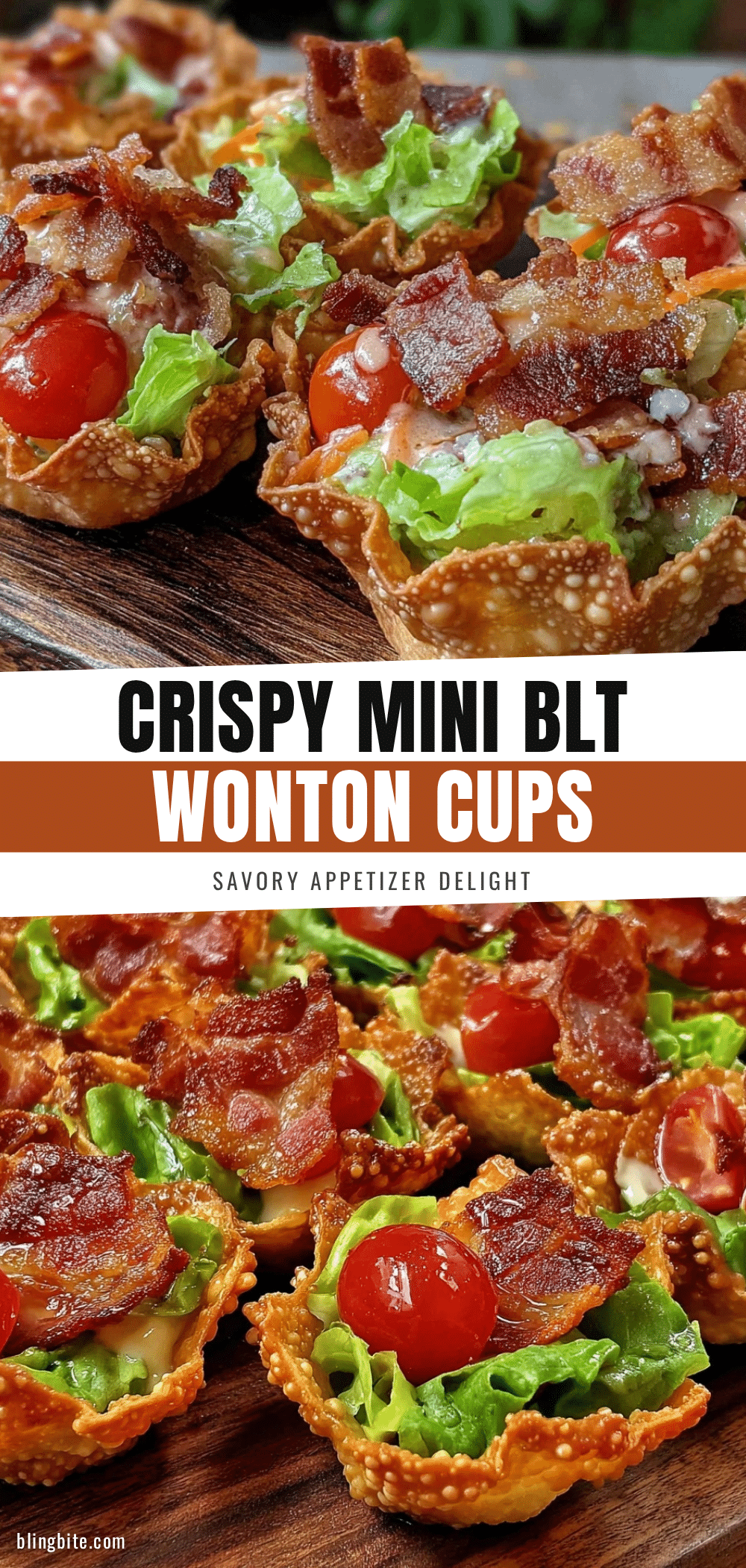 crispy mini BLT cups recipe
