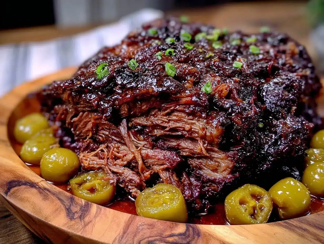 crockpot Mississippi pot roast preparation steps