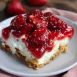 easy no-bake strawberry pretzel salad dessert - featured image