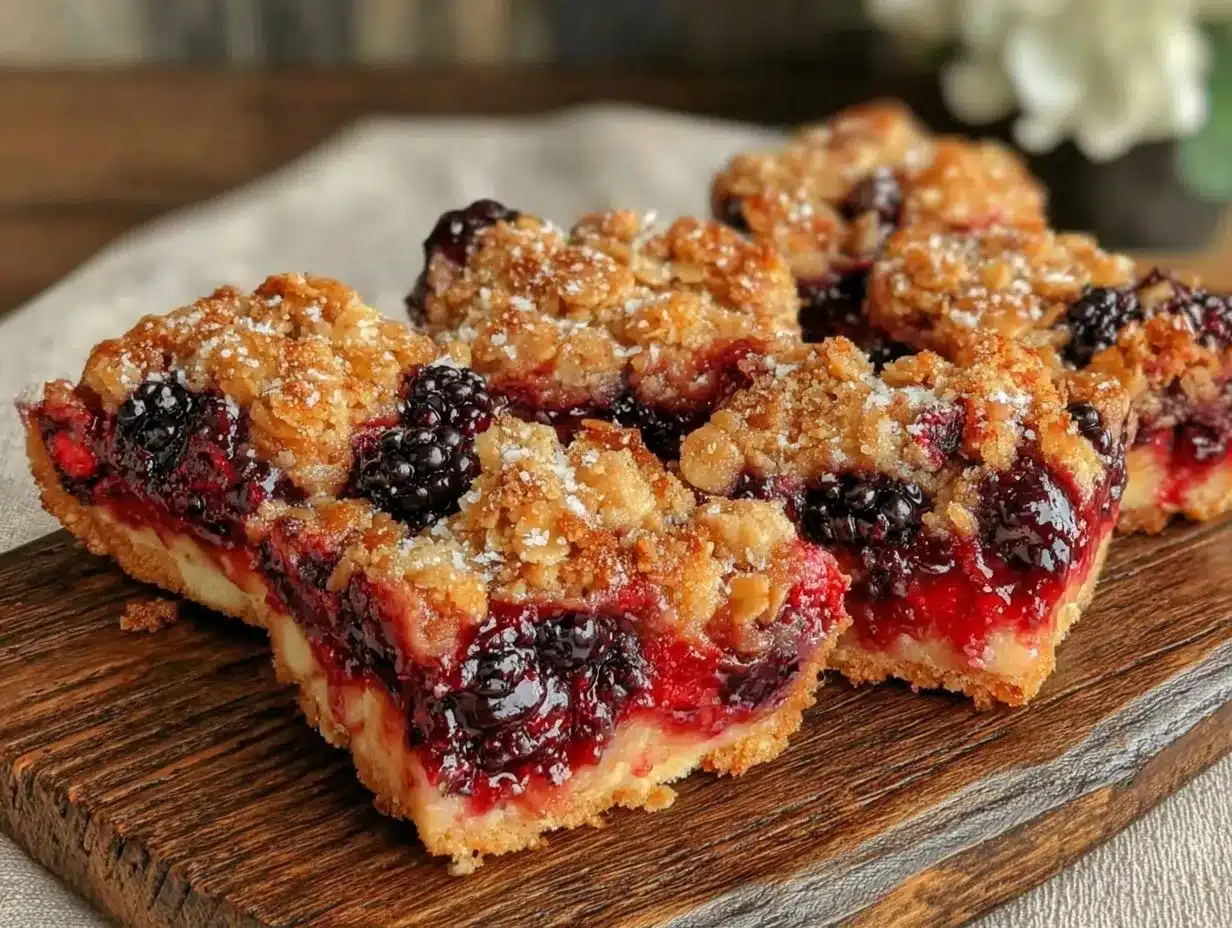 easy triple berry crumble bars preparation steps