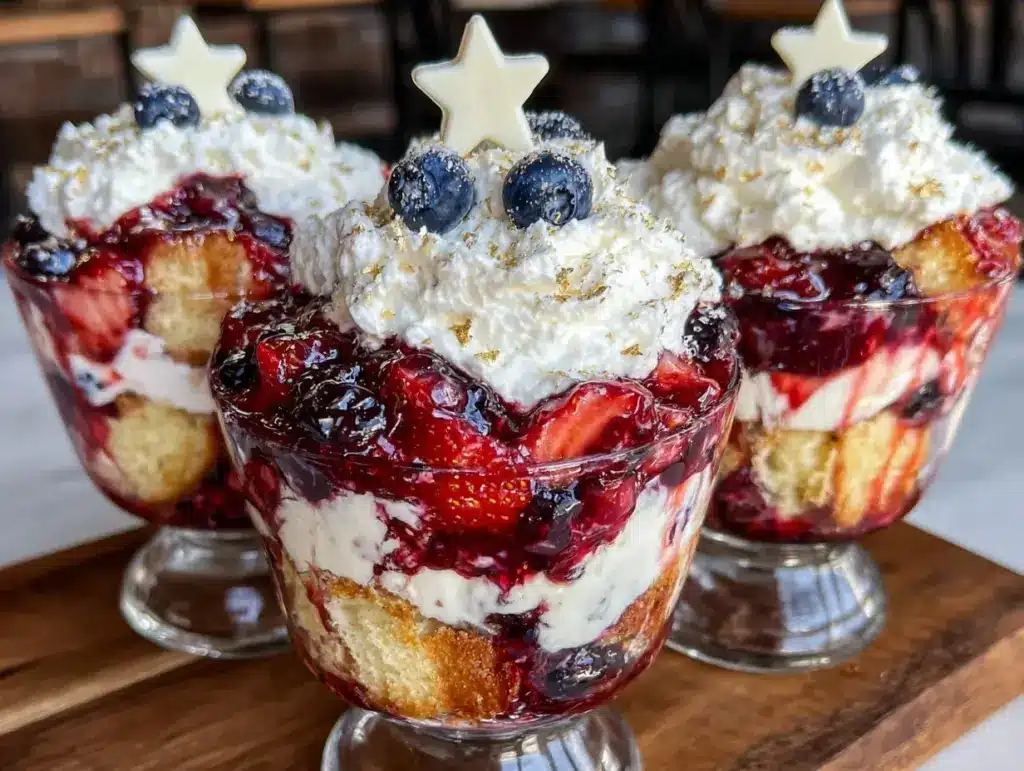 Festive Star-Spangled Berry Trifle Parfaits - featured image