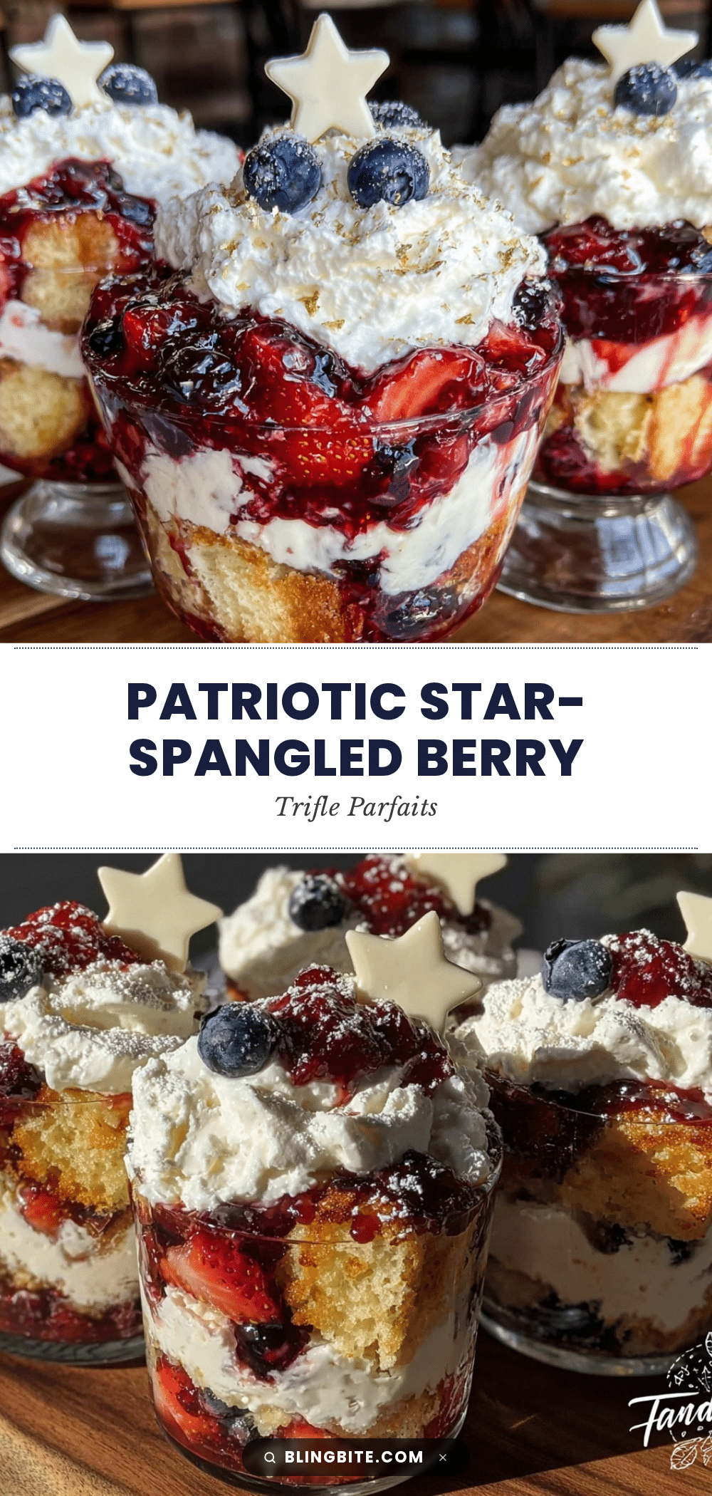 Festive Star-Spangled Berry Trifle Parfaits recipe