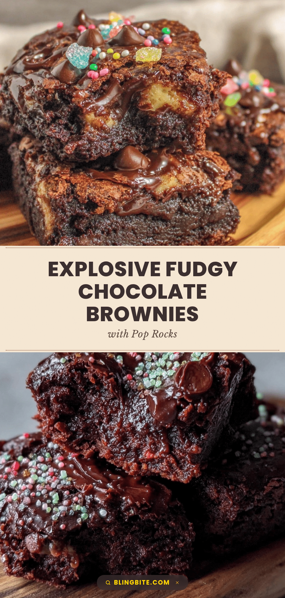 firework explosion chocolate brownies recipe