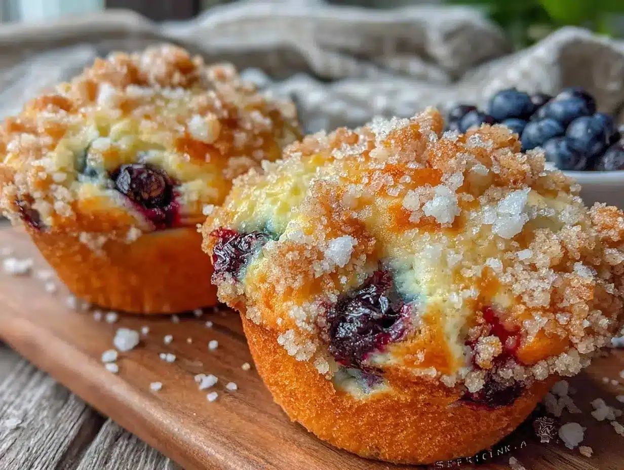 fluffy jumbo blueberry muffins preparation steps