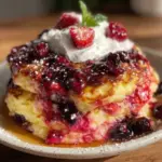 fluffy red white blue pancakes - featured image