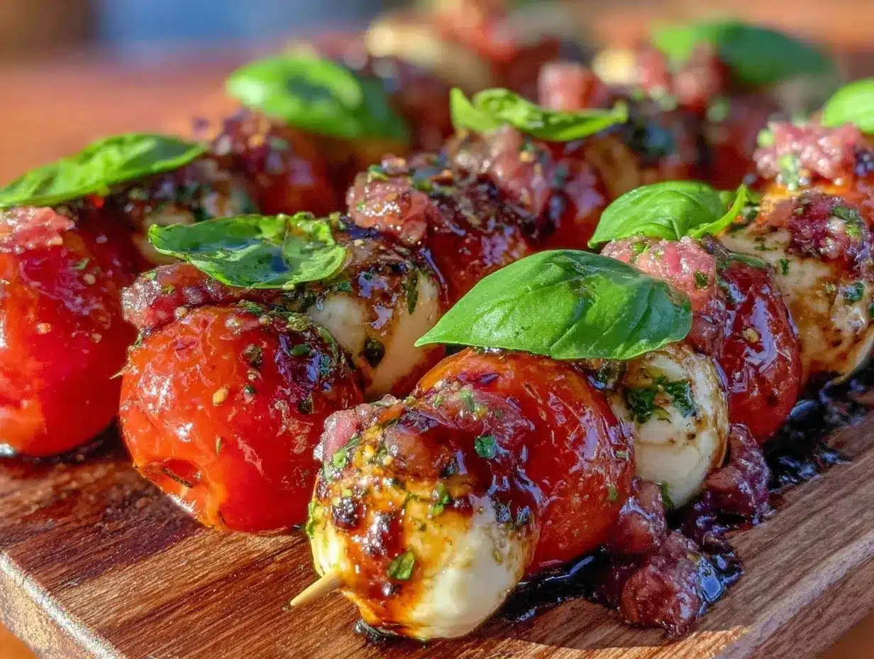 Fresh Caprese Skewers preparation steps