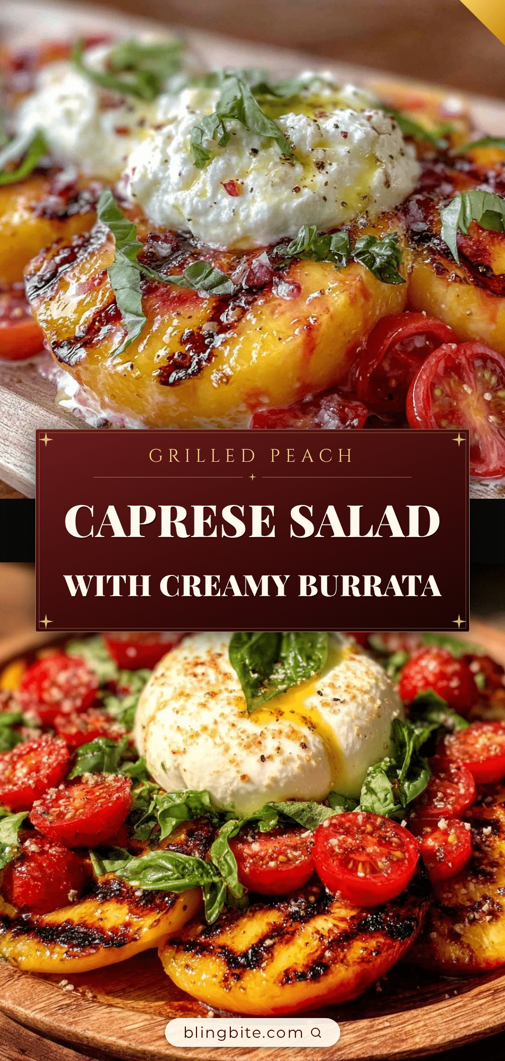 fresh grilled peach caprese salad recipe