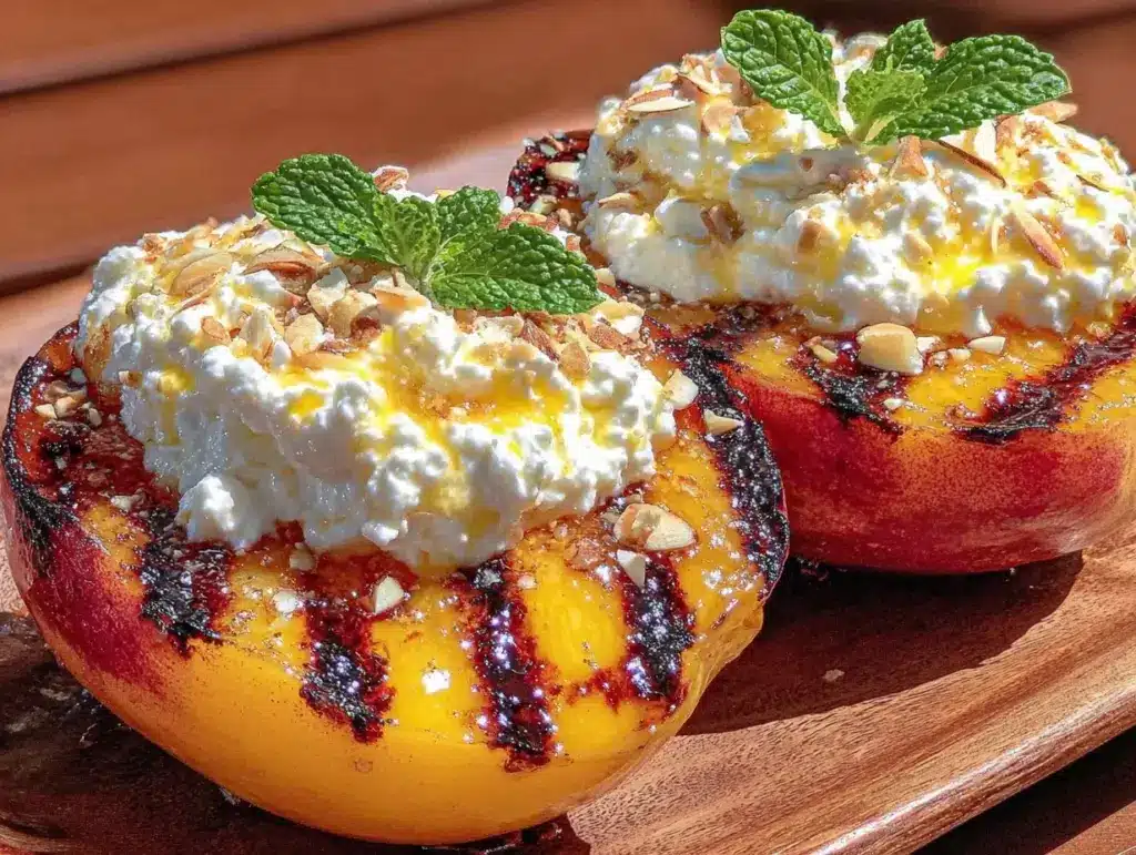 fresh grilled peaches - featured image