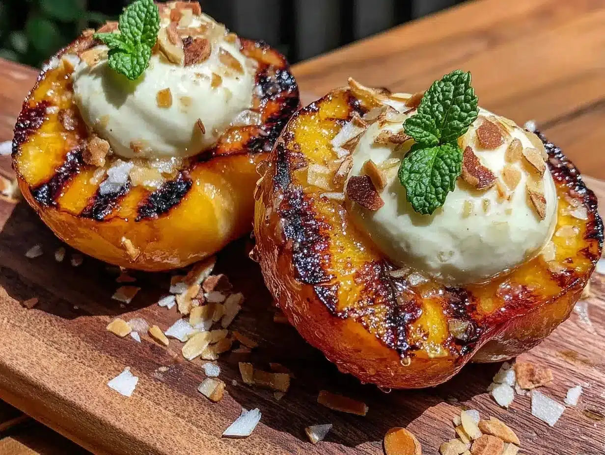 fresh grilled peaches preparation steps