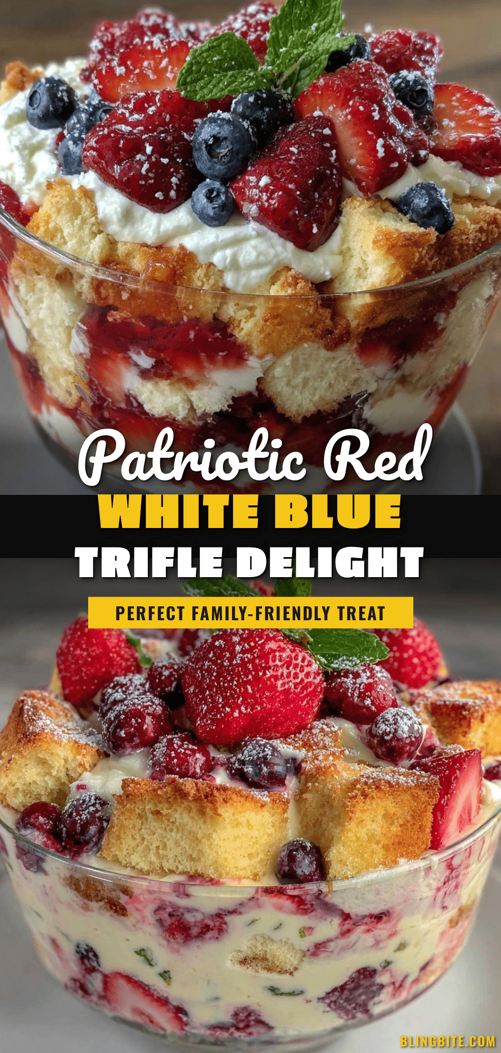 fresh red white and blue berry trifle recipe