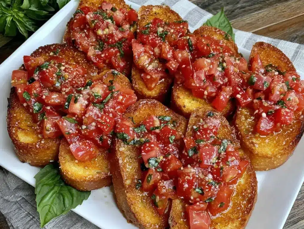 fresh tomato bruschetta recipe - featured image