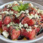 fresh watermelon feta mint salad - featured image