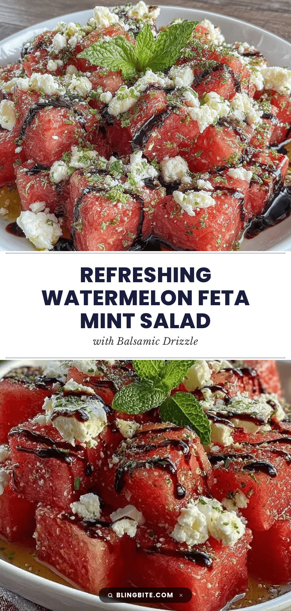 fresh watermelon feta mint salad recipe