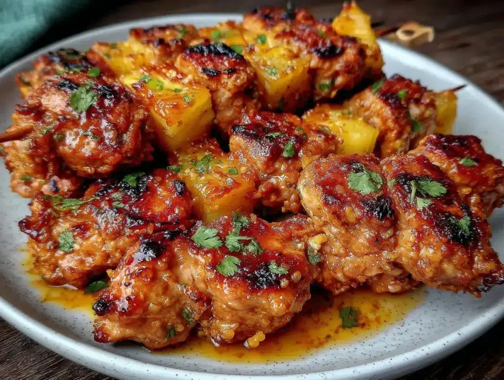 grilled honey lime chicken skewers - featured image