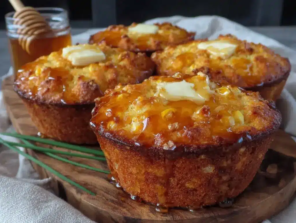 honey butter cornbread muffins - featured image
