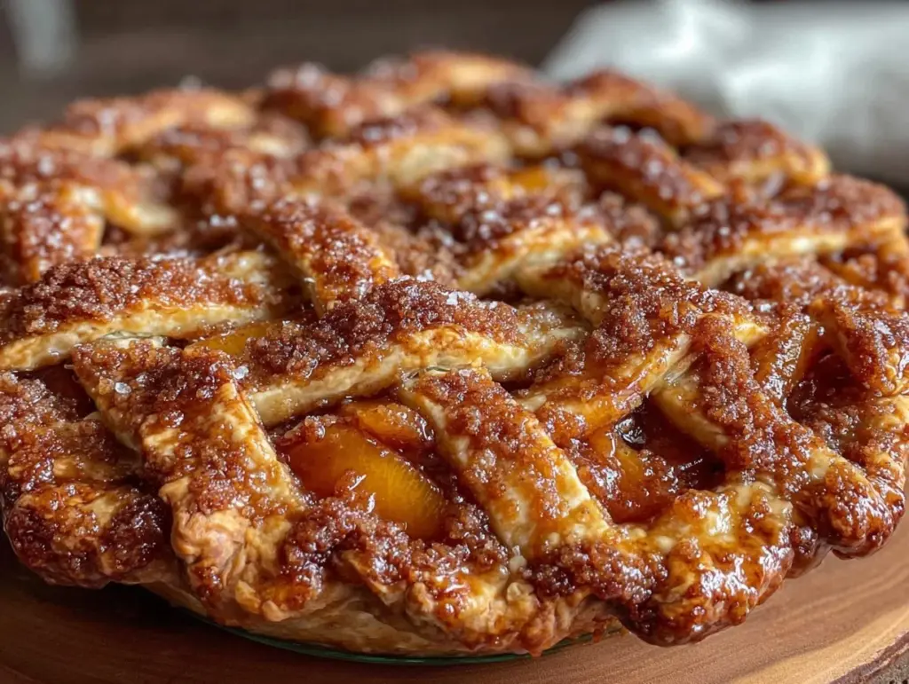 Lattice-Top Peach Pie - featured image