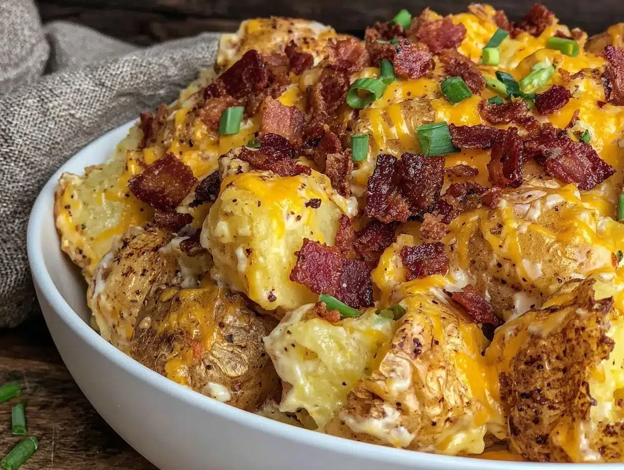 loaded baked potato salad preparation steps