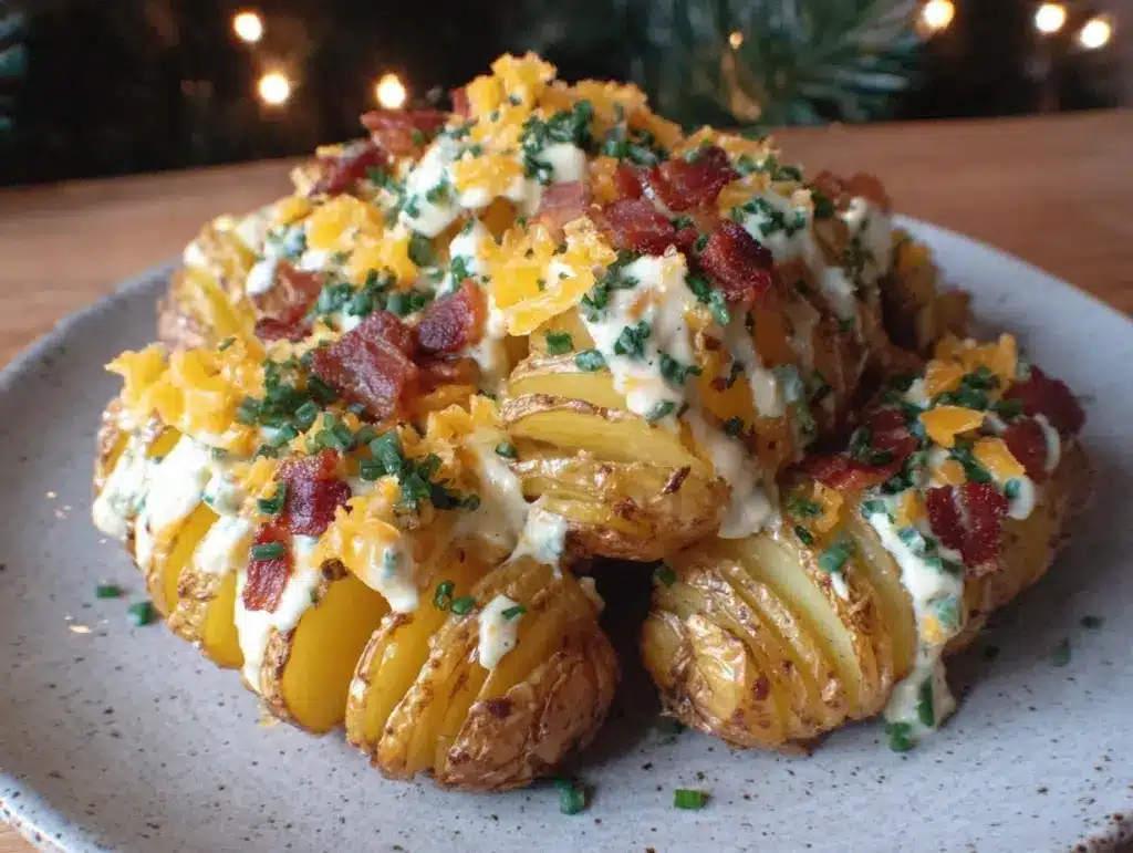 loaded hasselback potato salad - featured image