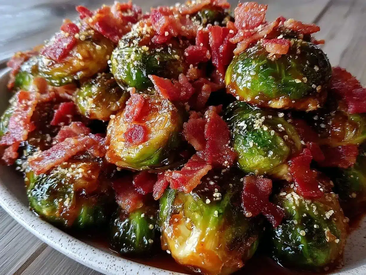 maple glazed Brussels sprouts preparation steps