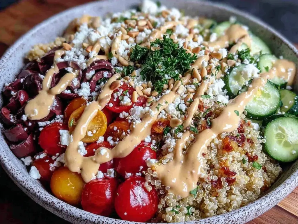 Mediterranean quinoa bowls - featured image