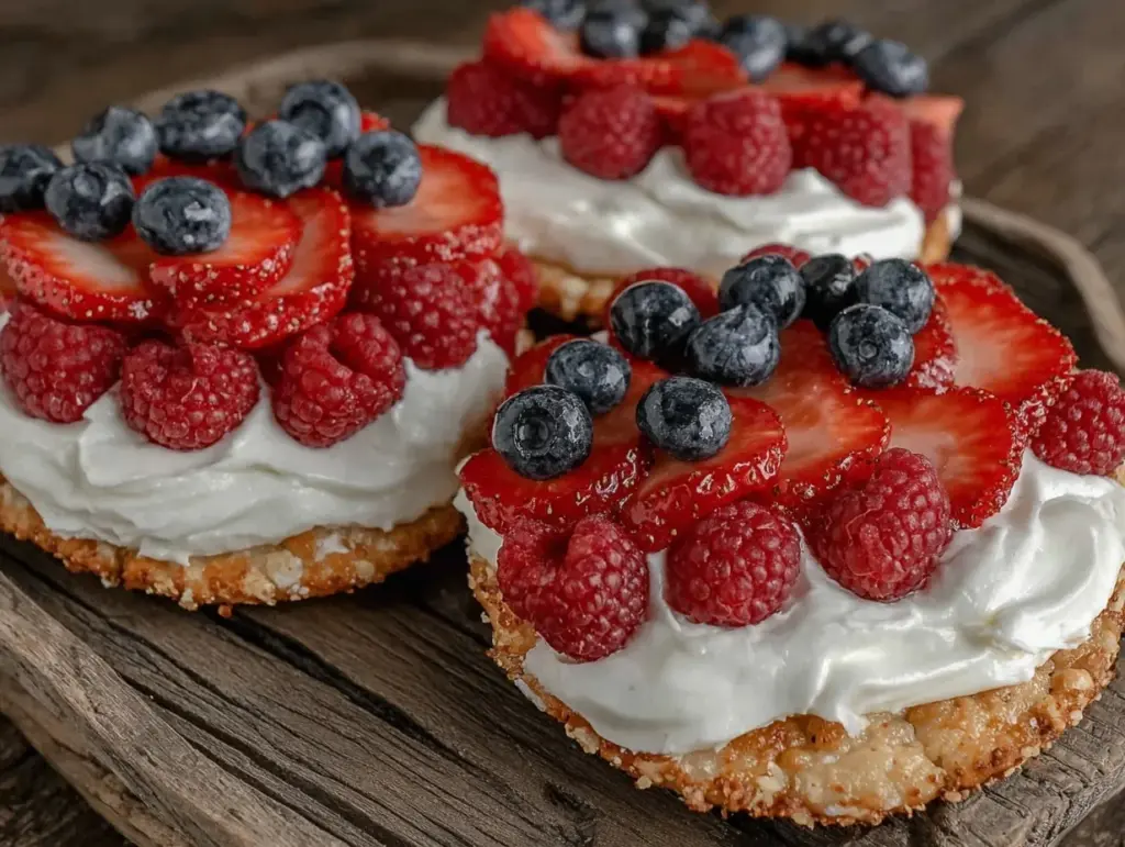 mini American flag fruit pizzas - featured image