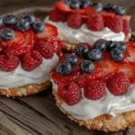 mini American flag fruit pizzas - featured image