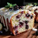 moist blueberry lemon pound cake - featured image