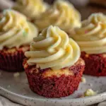 moist red velvet cupcakes - featured image