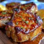 pan-seared pork chops apple cider glaze - featured image