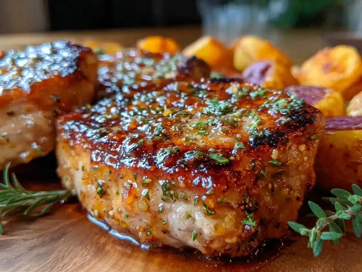 pan-seared pork chops apple cider glaze preparation steps