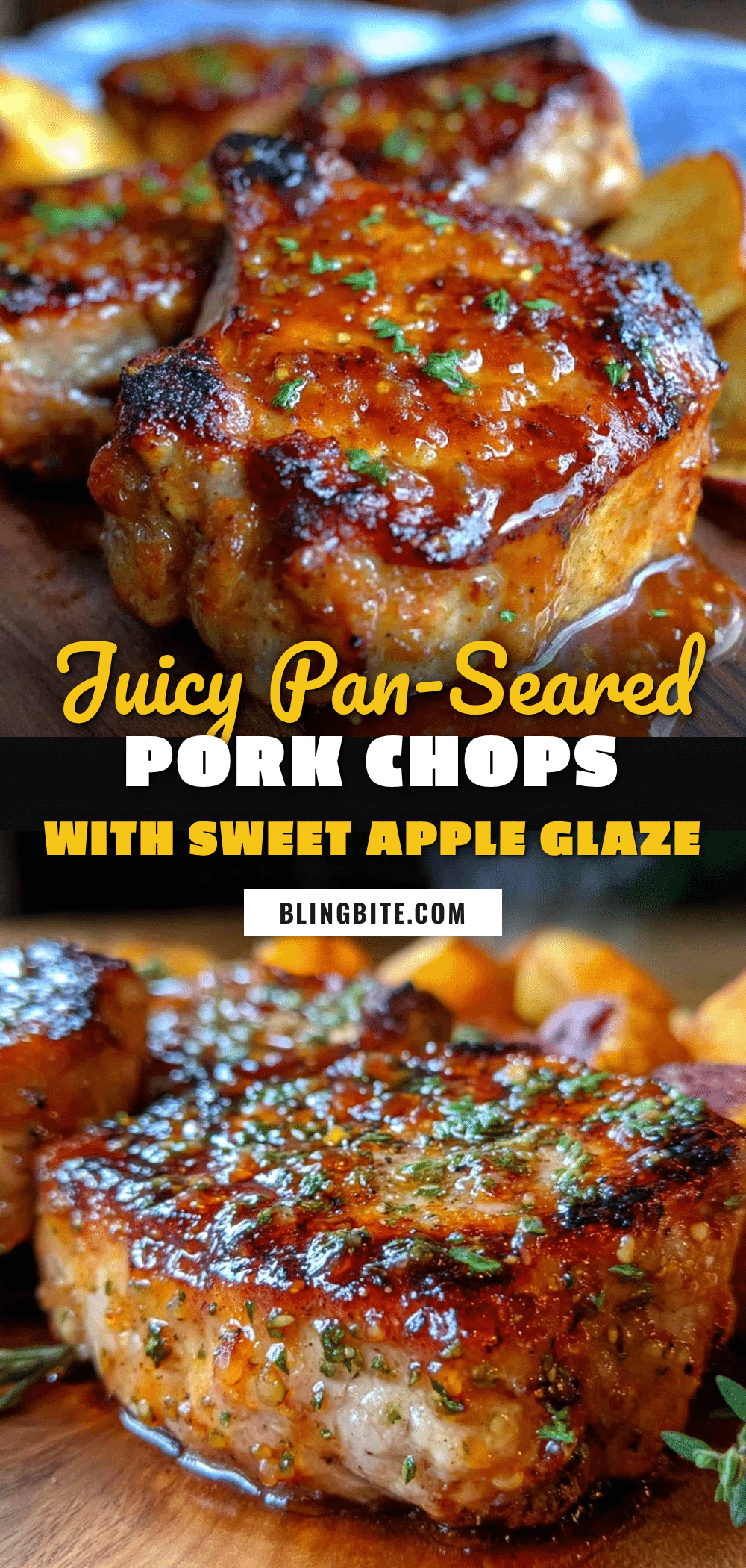 pan-seared pork chops apple cider glaze recipe