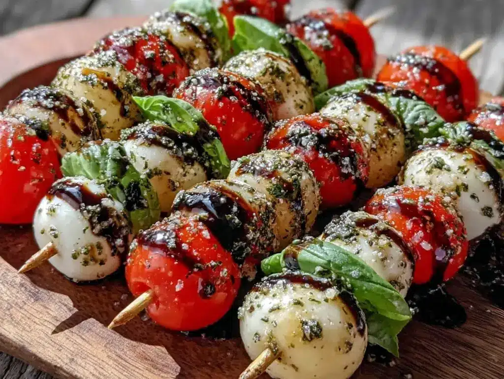 patriotic caprese skewers - featured image