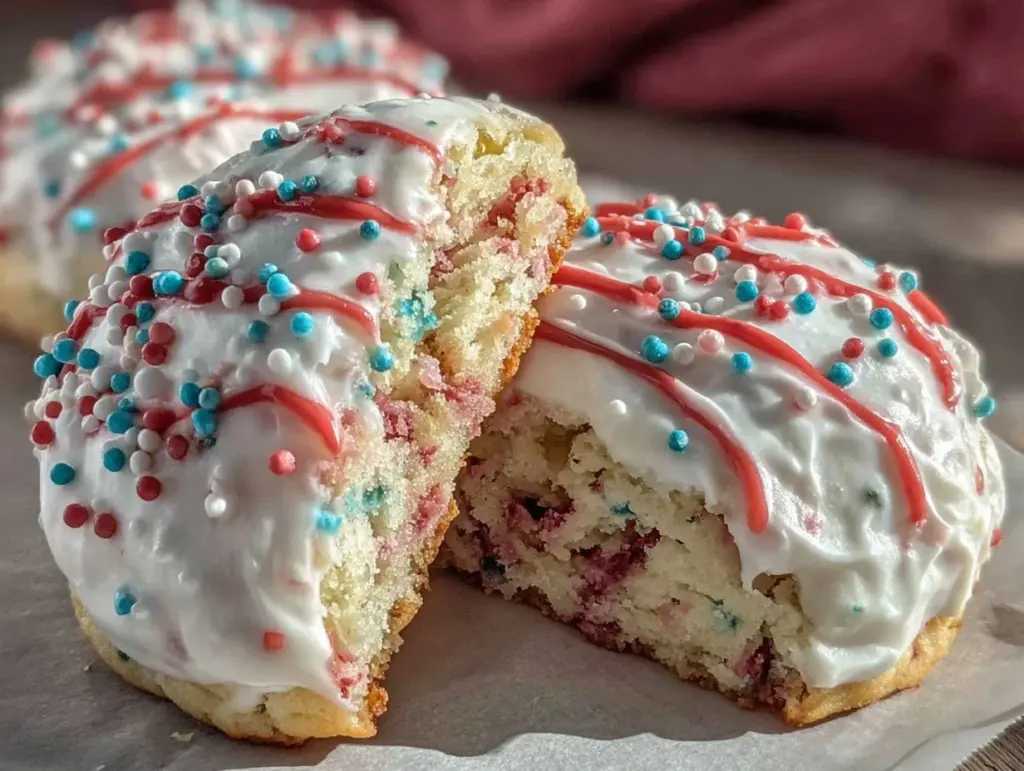 patriotic funfetti sugar cookies - featured image