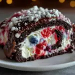 Patriotic Ice Cream Sandwich Cake Roll - featured image
