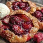 peach raspberry galette - featured image