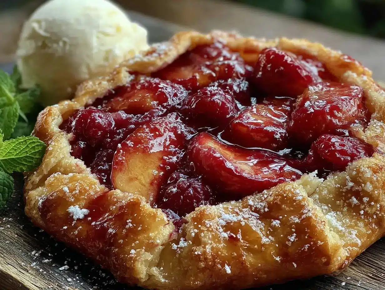 peach raspberry galette preparation steps