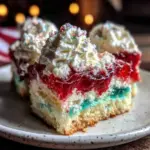 red white and blue poke cake - featured image